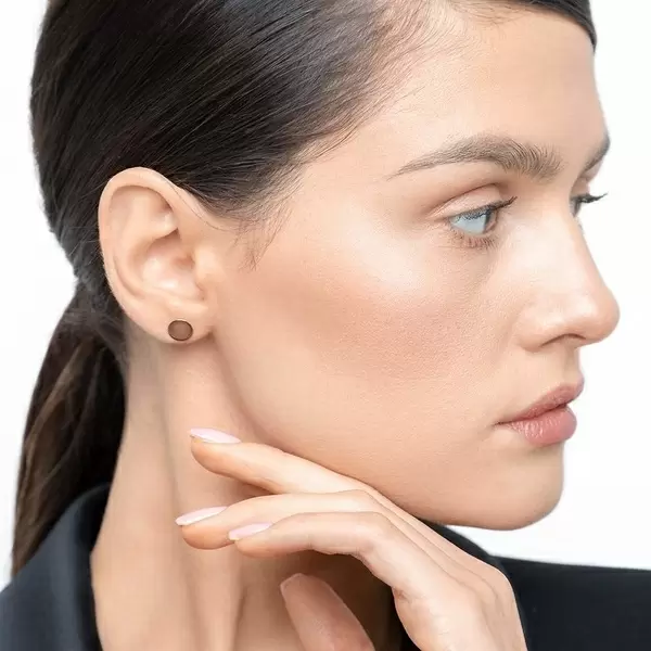 Leaf Jewelry Ohrstecker Disc 8 mm, 14 K Rosegold Großer Ausverkauf