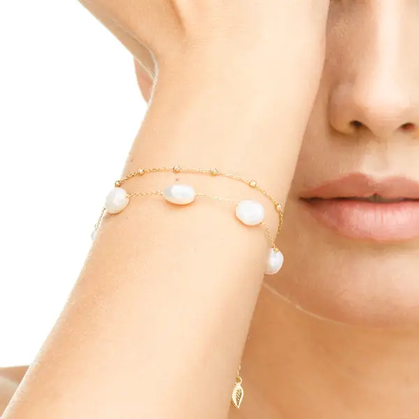 Leaf Jewelry Armkette Beads, 14K Rosegold Saisonschlussverkauf