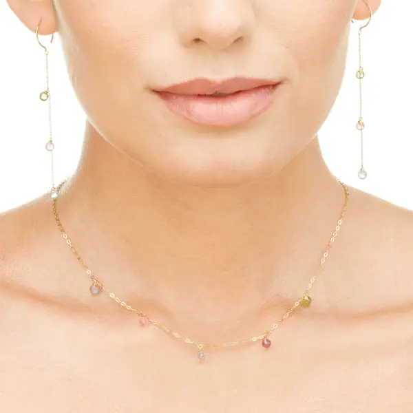 Leaf Jewelry Halskette Sweet Gems, 14K Gelbgold Weihnachtsangebot
