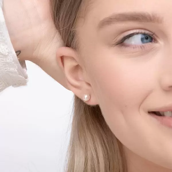 Leaf Jewelry Ohrstecker Perle, 6mm, 14 K Rosegold Große Rabatte