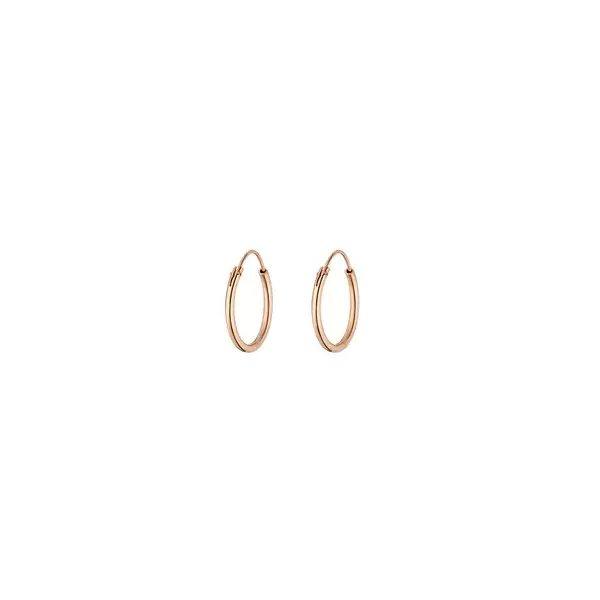 Leaf Jewelry Creole Rund S, 15mm, 14 K Rosegold Saisonale Angebote
