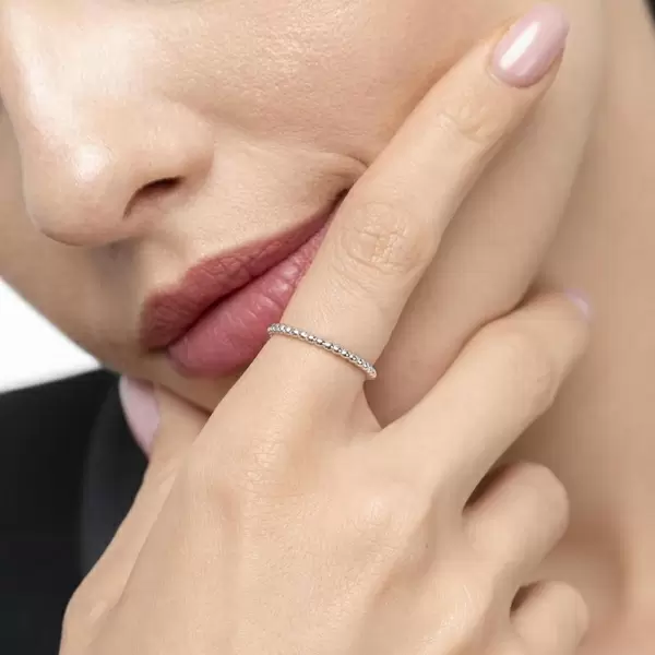 Leaf Jewelry Ring Kugel, 18 K Weissgold Räumungsverkauf