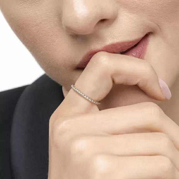Leaf Jewelry Ring Kugel, 18 K Weissgold Räumungsverkauf