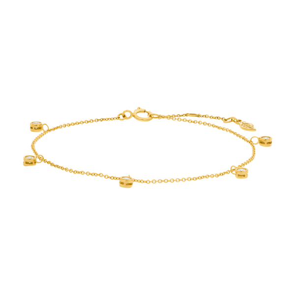 Leaf Jewelry Armkette "my first diamond" Charms, 14 K Gelbgold Vierteljährliche Förderung