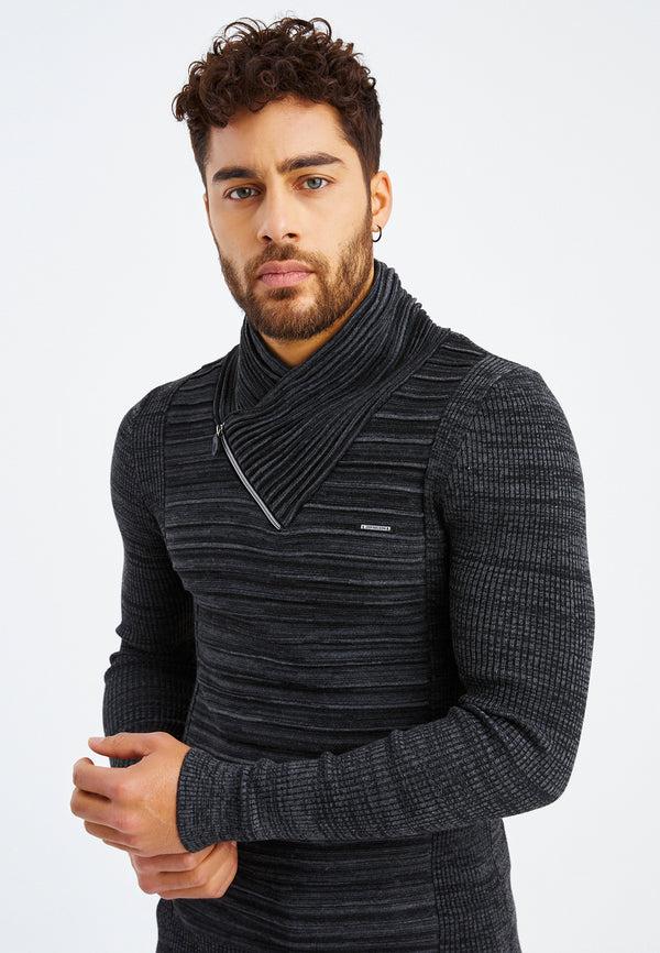Leif Nelson Strickpullover Feinstrick mit Schalkragen Letzte 3 Tage