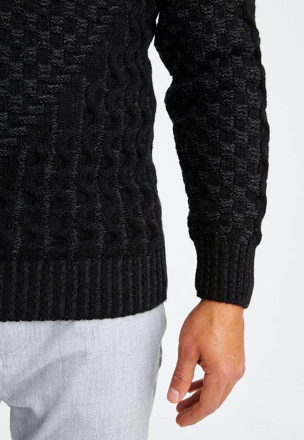 Leif Nelson Strickpullover Grobstrick mit Schalkragen Letzte 2 Tage