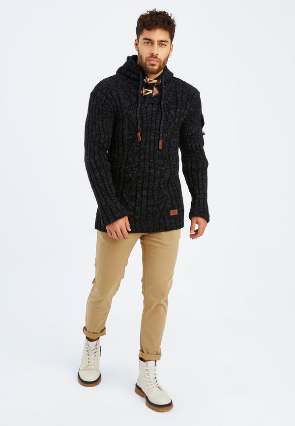 Leif Nelson Strickpullover Grobstrick mit Kapuze Bis zu 55% Rabatt