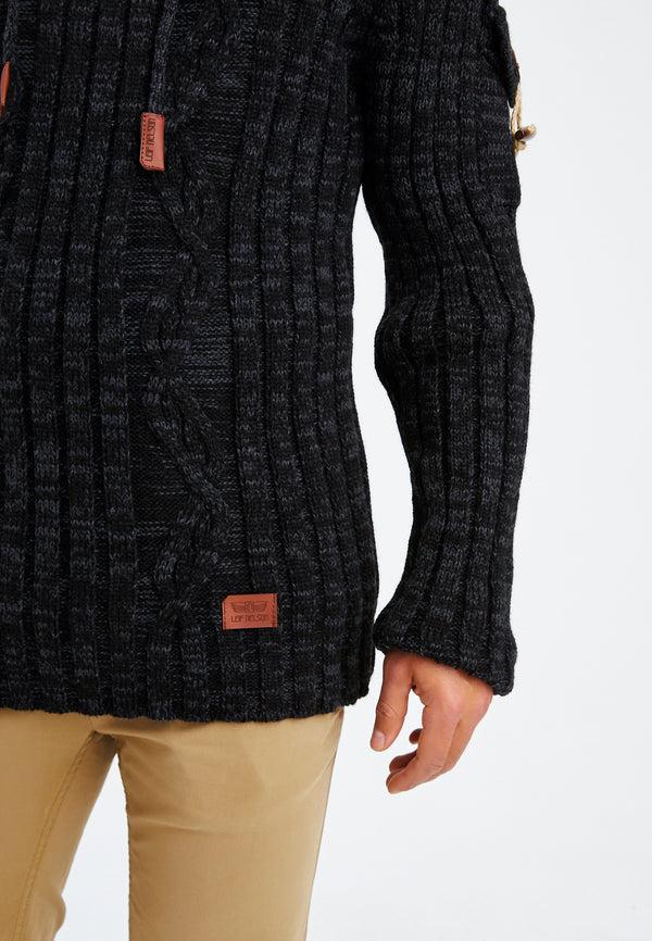 Leif Nelson Strickpullover Grobstrick mit Kapuze Bis zu 55% Rabatt
