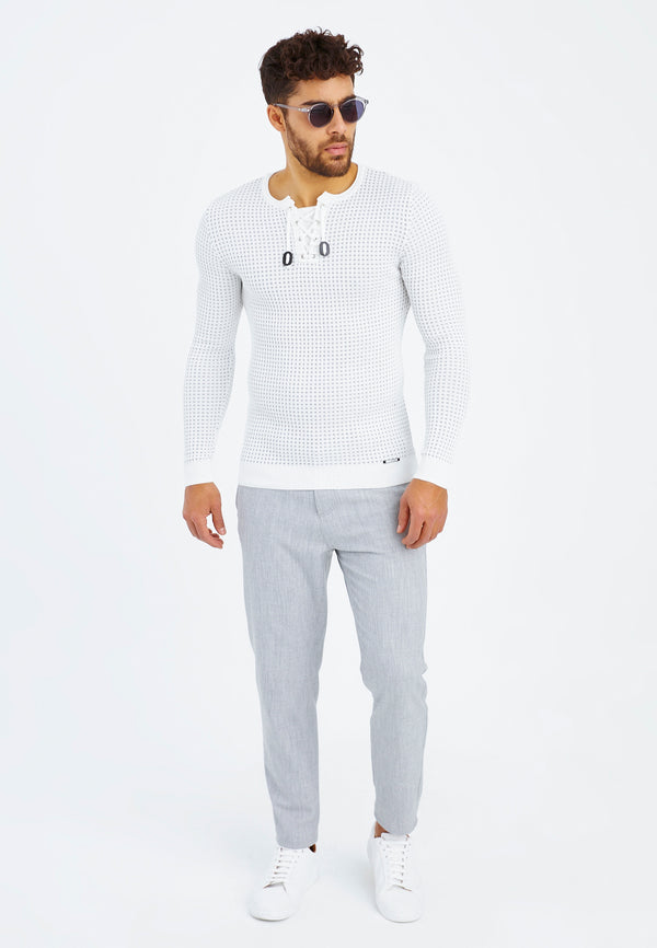Leif Nelson Strickpullover Feinstrick Rundhals Riesige Rabatte