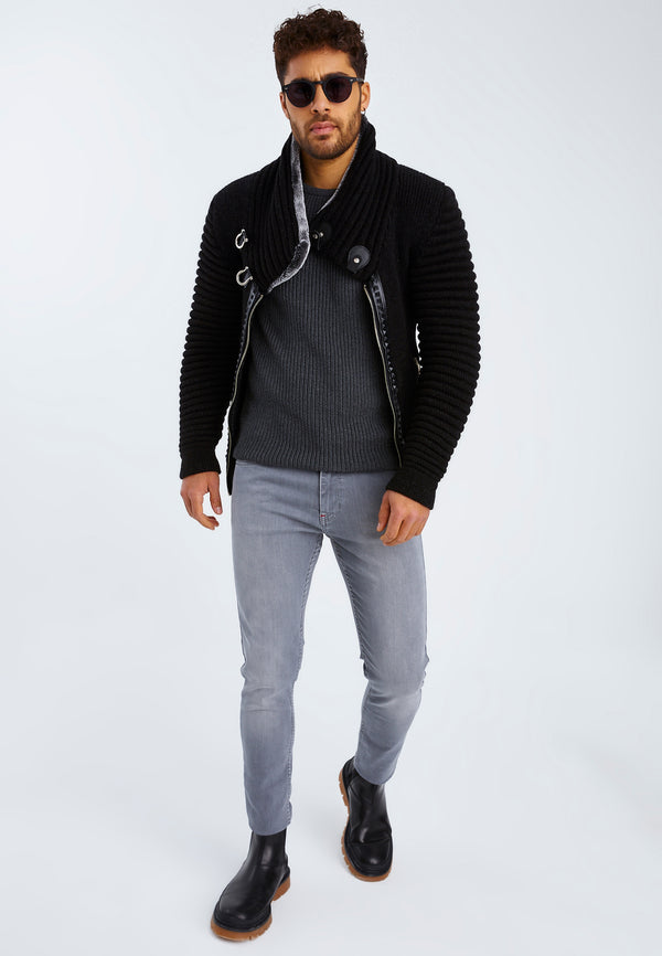 Leif Nelson Strickjacke mit Schalkragen Begrenzt auf 3 Tage