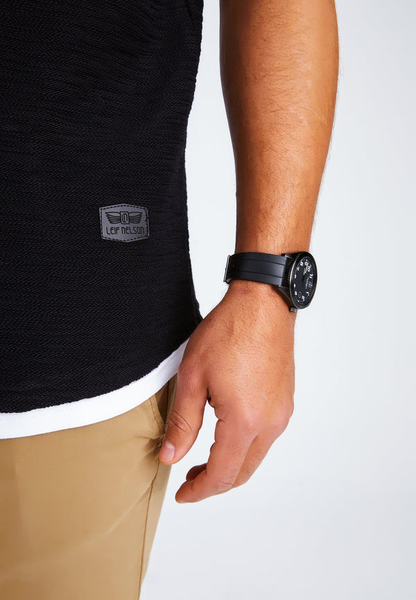 Leif Nelson Rundhals-Shirt Black Friday Preise