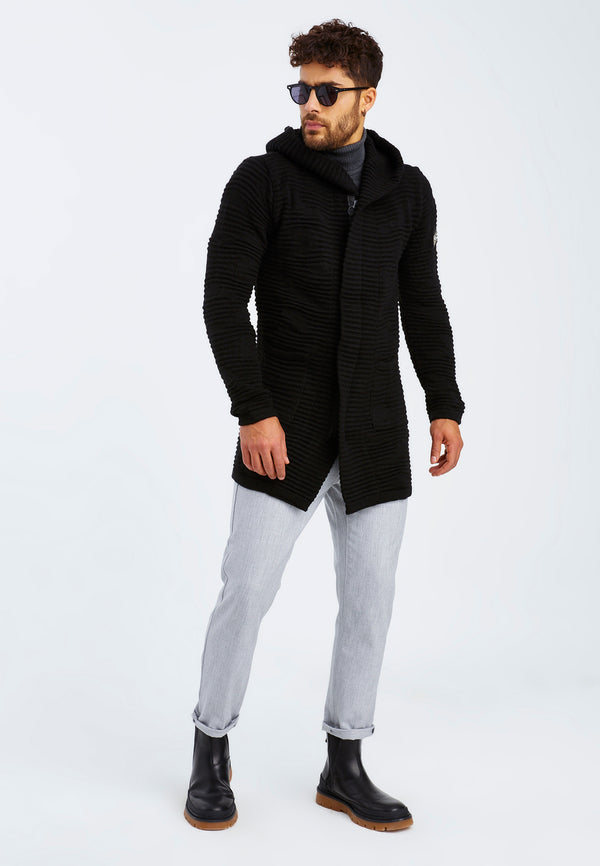 Leif Nelson Strickjacke mit Kapuze Im Verkauf