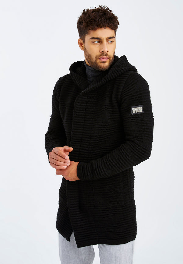 Leif Nelson Strickjacke mit Kapuze Im Verkauf