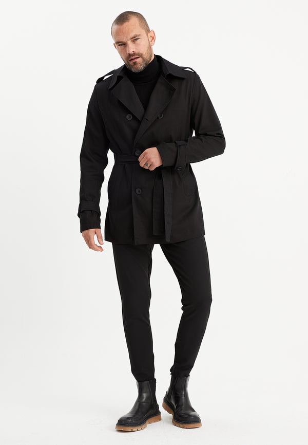 Leif Nelson Zweireihiger Trenchcoat Outlet