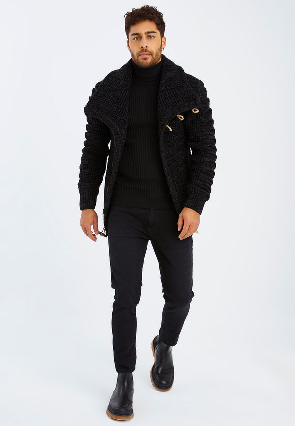 Leif Nelson Strickpullover Grobstrick mit Schalkragen Verkauf