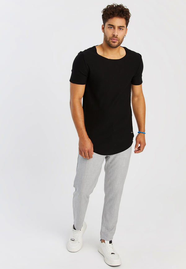 Leif Nelson Rundhals-Shirt Feinstrick Schlussverkauf