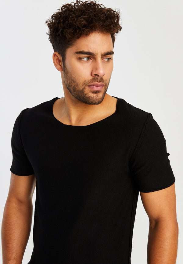Leif Nelson Rundhals-Shirt Feinstrick Schlussverkauf