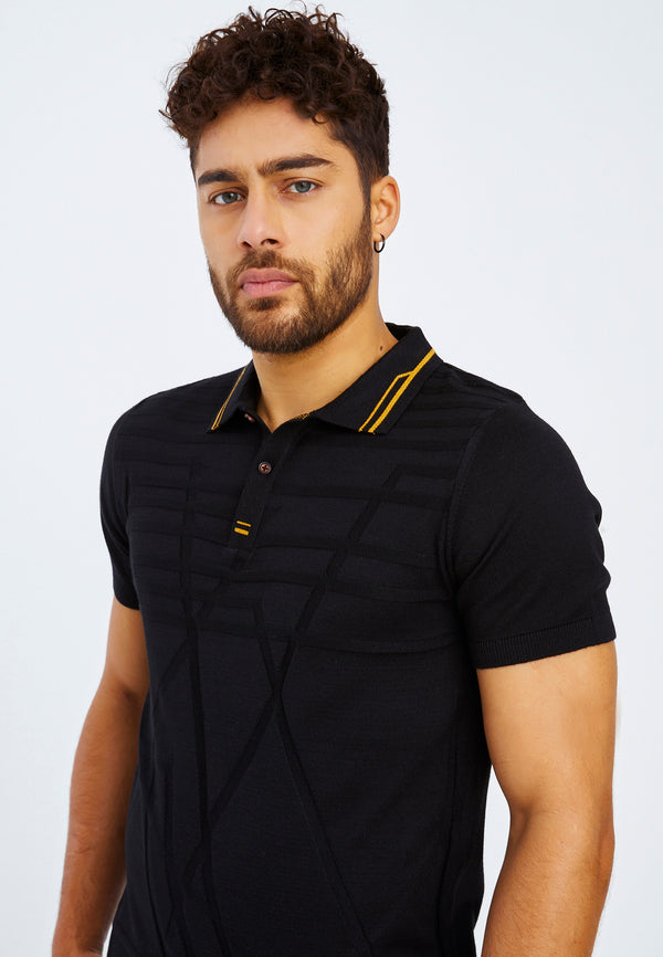 Leif Nelson Polo-Shirt Feinstrick Kostenloser Versand