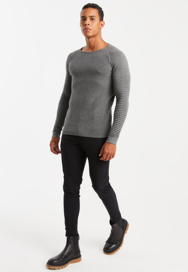 Leif Nelson Strickpullover Feinstrick Rundhals Fabrikpreis