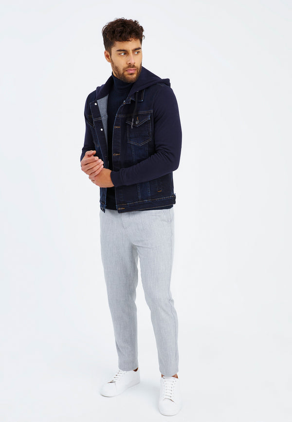 Leif Nelson Jeansjacke Kapuze Riesige Ersparnisse