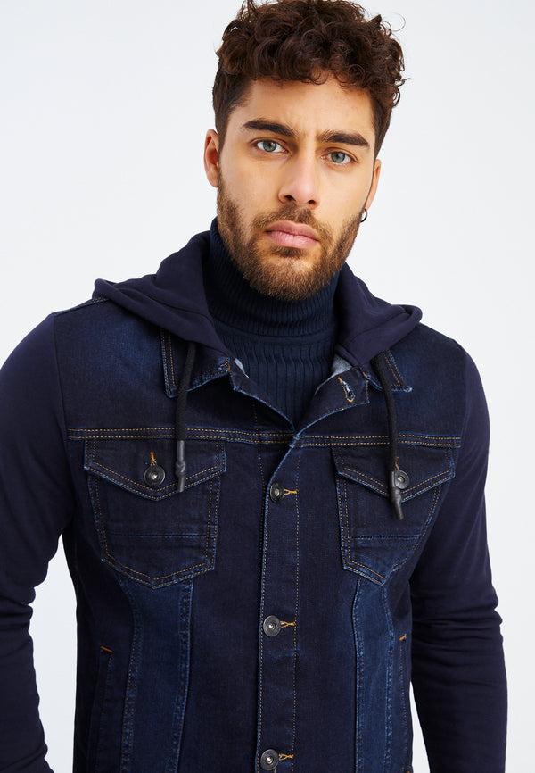 Leif Nelson Jeansjacke Kapuze Riesige Ersparnisse