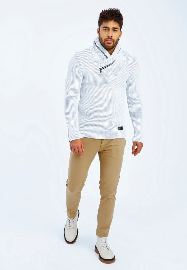 Leif Nelson Strickpullover Grobstrick Schalkragen Super Sparpreis