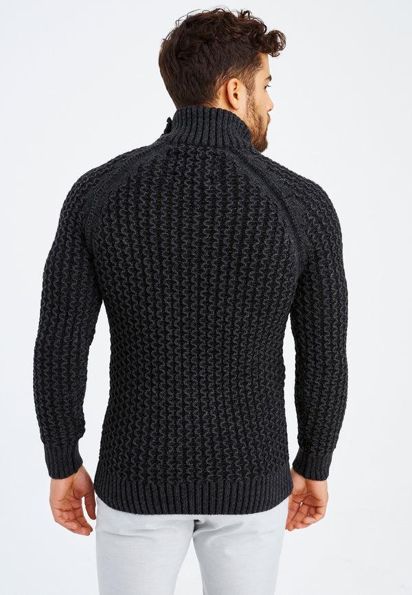 Leif Nelson Grobstrick Rollkragenpullover Kostenlose Rückgabe