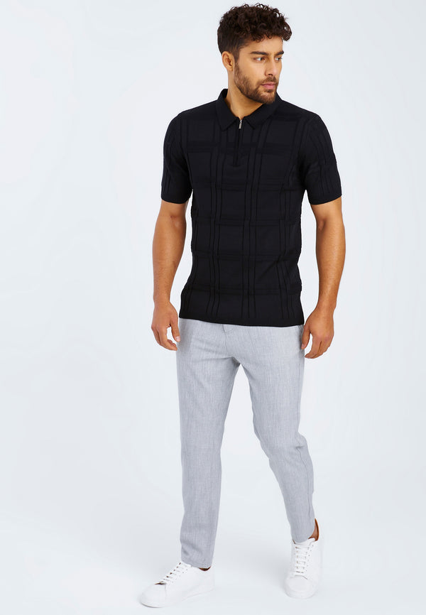 Leif Nelson Polo-Shirt Feinstrick mit Reißverschluss Bis zu 50% Rabatt