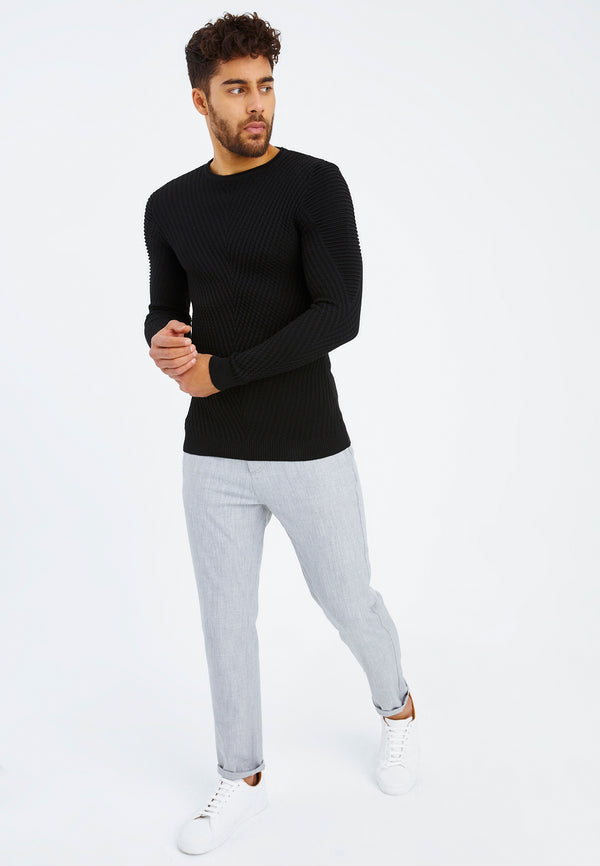 Leif Nelson Strickpullover Feinstrick Rundhals Bis zu 60% Rabatt