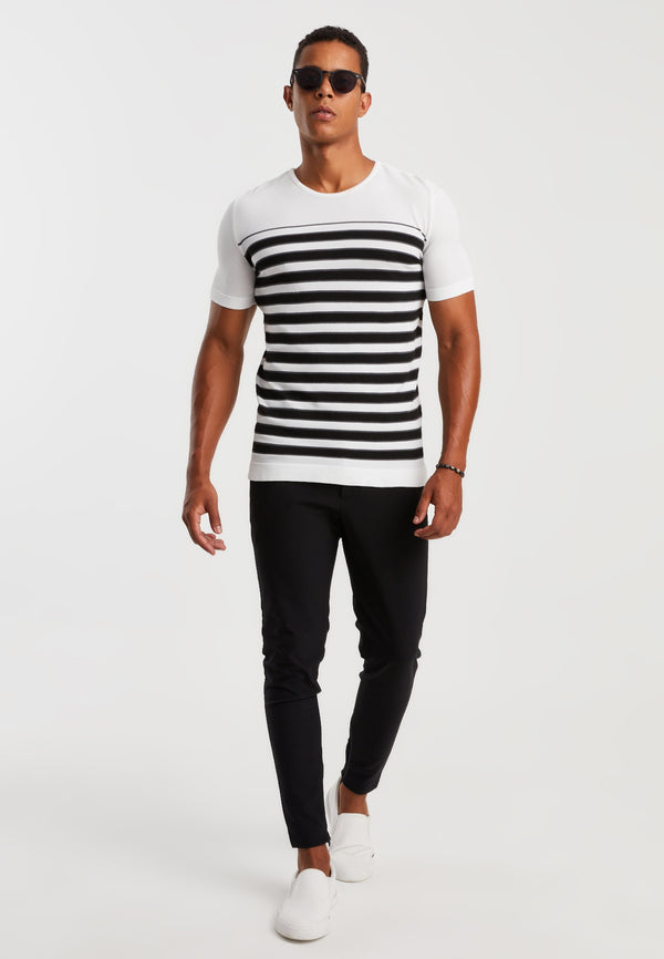 Leif Nelson Rundhals-Shirt Feinstrick Super Rabatt
