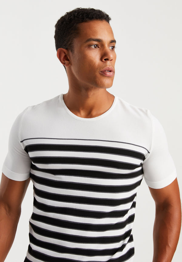 Leif Nelson Rundhals-Shirt Feinstrick Super Rabatt