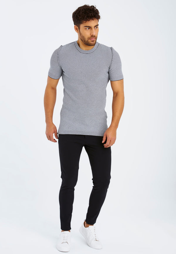 Leif Nelson Rundhals-Shirt Feinstrick Riesige Rabatte