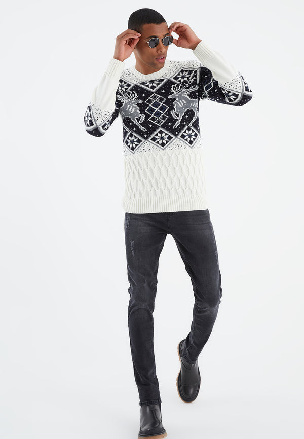 Leif Nelson Strickpullover Grobstrick Rundhals zollfrei