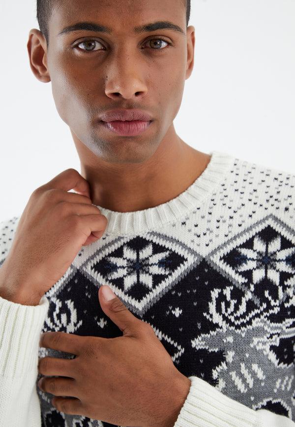 Leif Nelson Strickpullover Grobstrick Rundhals zollfrei
