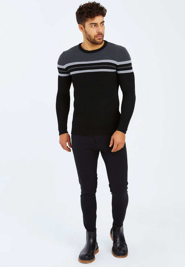 Leif Nelson Strickpullover Feinstrick Rundhals 50% Rabatt für begrenzte Zeit