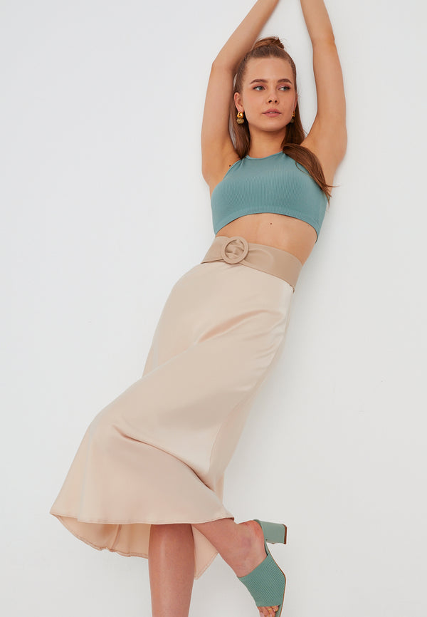 Leif Nelson Seamless Crop Top aermellos Sonderangebot