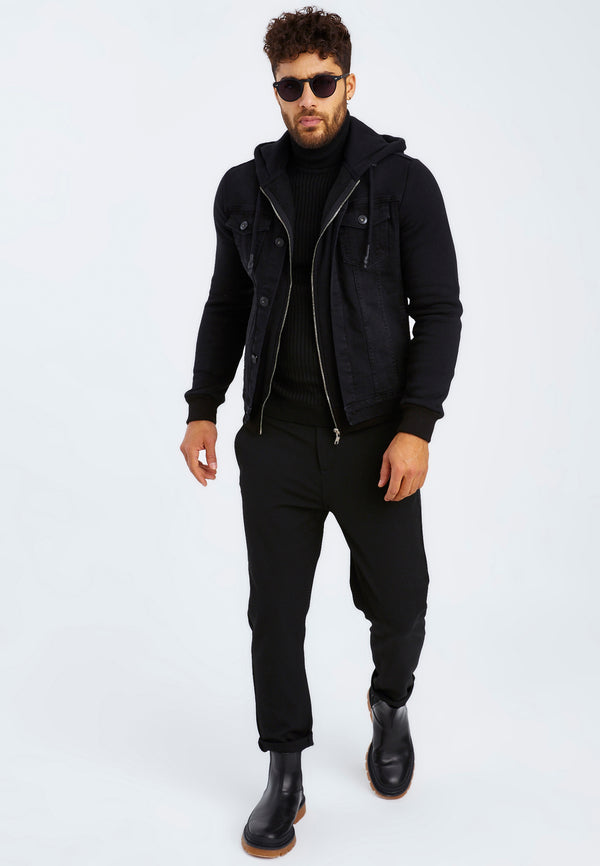 Leif Nelson Jeansjacke mit Kapuze Top Angebot