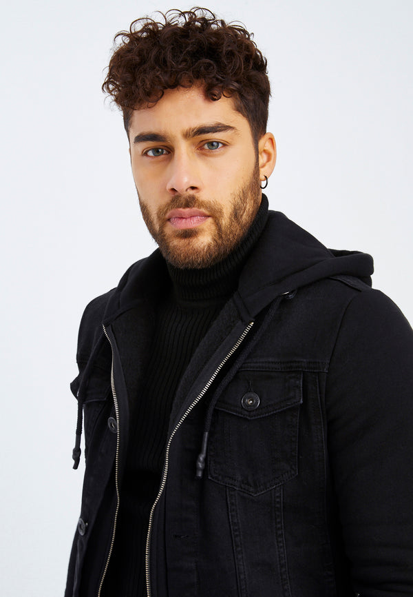 Leif Nelson Jeansjacke mit Kapuze Top Angebot