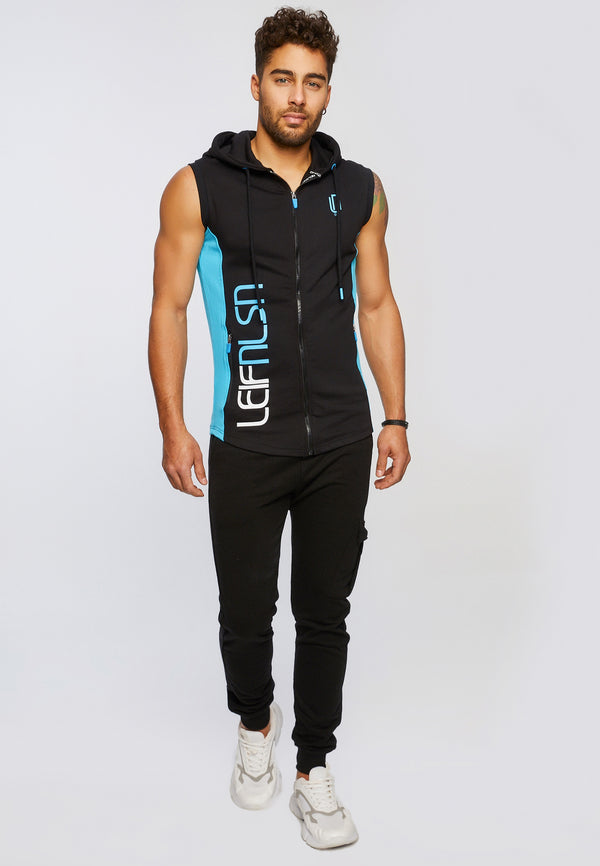 Leif Nelson Gym-Sweatjacke Kapuze Ärmellos Blitzangebot