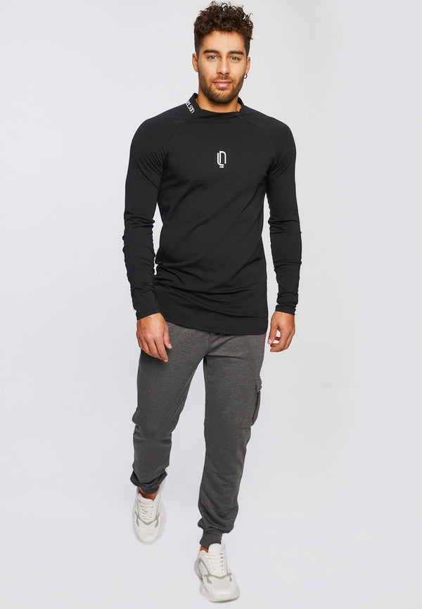 Leif Nelson Gym-Sweatshirt Stehkragen Räumungsverkauf