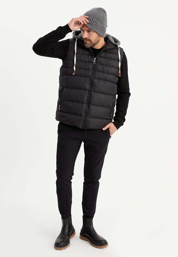 Leif Nelson Steppweste mit Kapuze Online Outlet