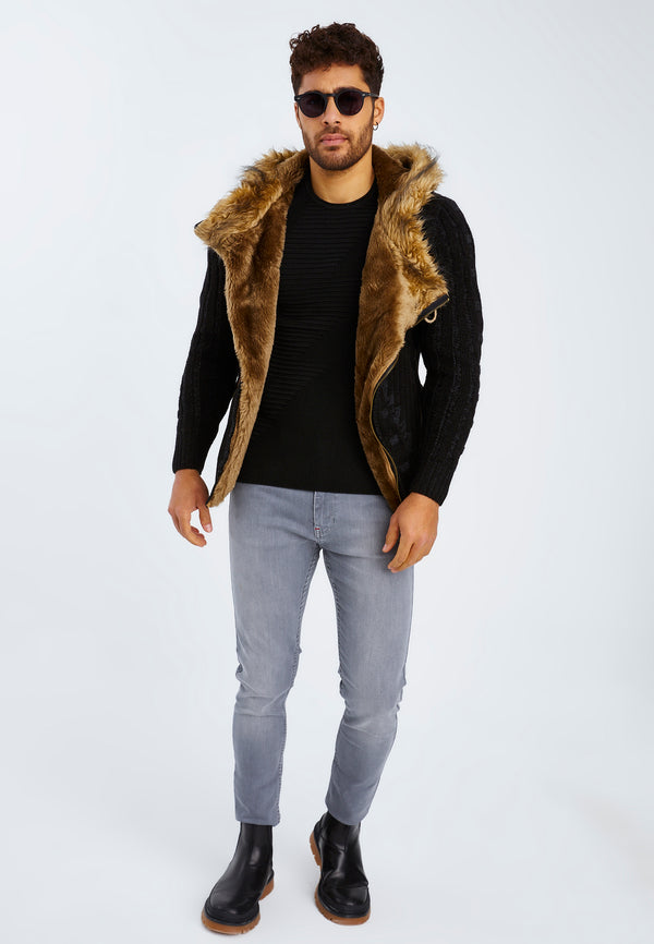 Leif Nelson Strickjacke mit Kapuze Zeitlich begrenztes Angebot