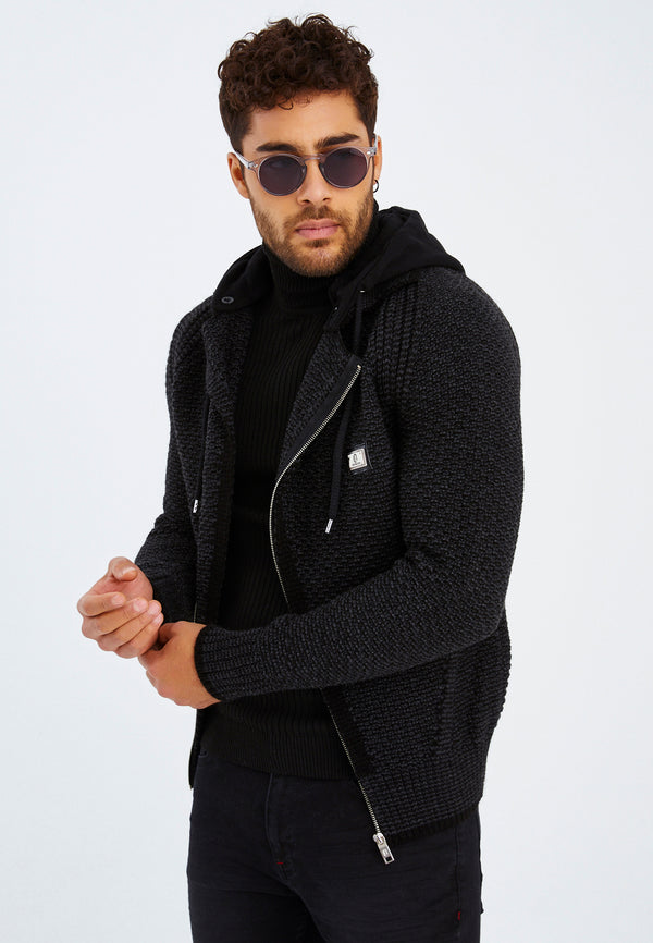 Leif Nelson Strickjacke mit Kapuze Blitzangebot
