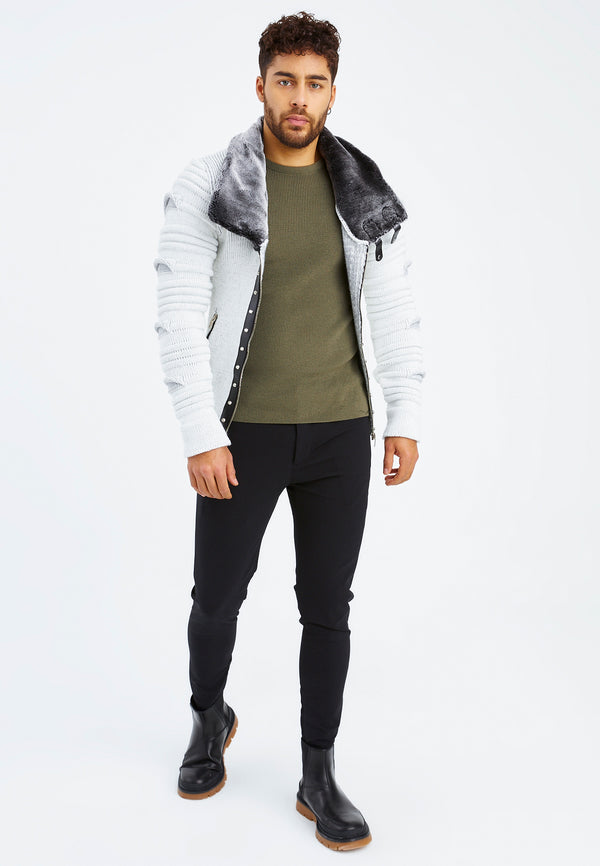 Leif Nelson Strickjacke mit Schalkragen Räumungsverkauf