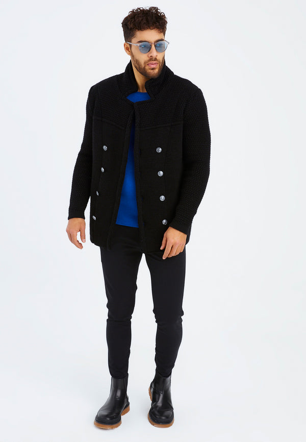 Leif Nelson Strickjacke mit Schalkragen Kauf eins, bekomm eins gratis