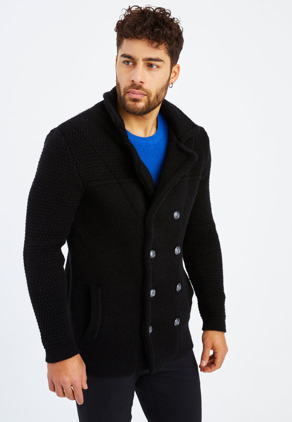 Leif Nelson Strickjacke mit Schalkragen Kauf eins, bekomm eins gratis