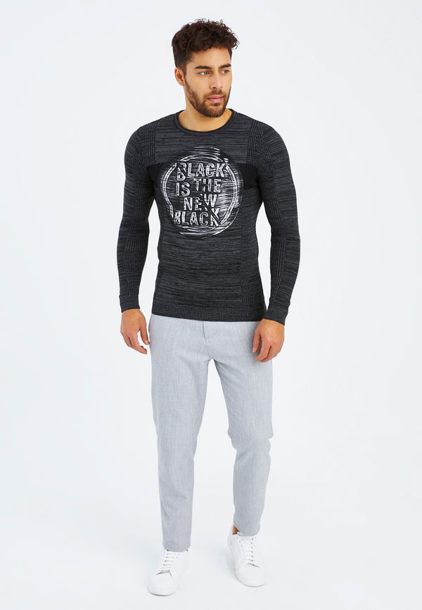 Leif Nelson Strickpullover Feinstrick Rundhals Tiefpreis