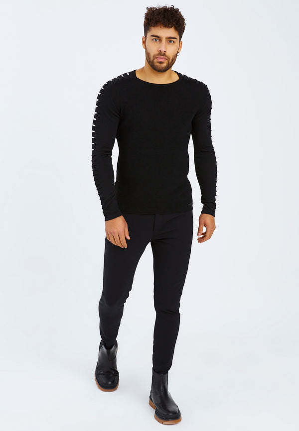 Leif Nelson Strickpullover Feinstrick Rundhals Super Sparpreis