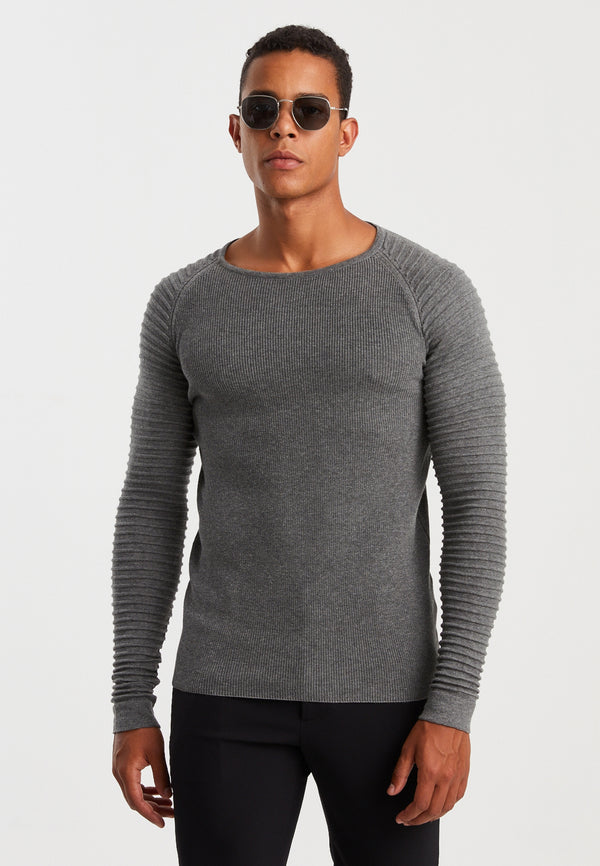 Leif Nelson Strickpullover Feinstrick Rundhals Neueste Stile