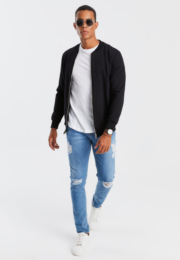Leif Nelson Sweatjacke mit Stehkragen Speichern exportieren